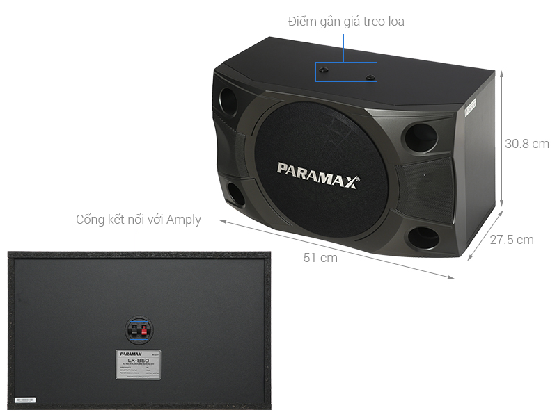 Cặp loa karaoke Paramax LX-850 400W